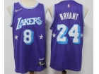 Nike Los Angeles Lakers #8/24 Kobe Bryant Purple 2021-2022 City Jersey