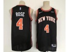 New York Knicks #4 Derrick Rose Black 2021-22 City Jersey