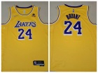 Nike Los Angeles Lakers #24 Kobe Bryant Yellow 75th Jersey