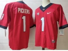 Georgia Bulldogs #1 George Pickens Red Limited Jerseys