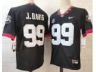 Nike Georgia Bulldogs #99 Jordan J.Davis Black Cool Base Jersey