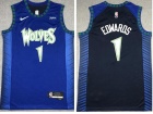 Nike Minnesota Timberwolves #1 Anthony Edwards Blue 2021-2022 City Jersey