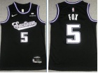 Nike Sacramento Kings #5 De'Aaron Fox Black 2021-2022 City Jerseys