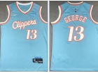 Nike Los Angeles Clippers #13 Paul George Blue 2021-2022 City Jerseys