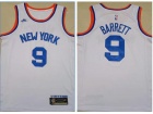 Nike New York Knicks #9 RJ Barrett White With Blue Number Jersey