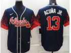 Nike Atlanta Braves #13 Ronald Acuna Jr.Blue Drift Fashion Jersey