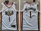 Nike New Orleans Pelicans #1 Zion Williamson White 75th Eearned Jersey