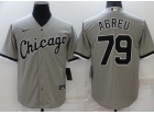 Nike Chicago White Sox #79 Jose Abreu Grey Cool Base Jersey