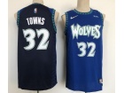 Nike Minnesota Timberwolves #32 Anthony Towns Blue 2021-2022 City Jersey