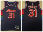 Nike Philadelphia 76ers #31 Seth Curry Royal Blue 2021-2022 City Jerseys