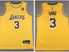 Nike Los Angeles Lakers #3 Anthony Davis Yellow With New Sponor Patch Jersey