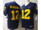 Michigan Wolverines #12 Cade McNamara Blue Limited Jersey