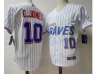 Atlanta Braves #10 Chipper Jones White City Jersey