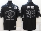 Las Vegas Raiders #28 Josh Jacobs Black Lights Out 2.0 Jersey