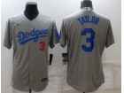 Nike Los Angeles Dodgers #3 Chris Taylor Grey Flexbase Jersey