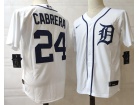 Nike Detroit Tigers #24 Miguel Cabrera White Cool Base Jersey