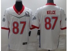 Kansas City Chiefs #87 Travis Kelce White 2022 Probowl Jersey