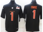 Cincinnati Bengals #1 Ja’Marr Chase Black Superbowl Jersey