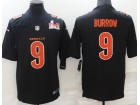 Cincinnati Bengals #9 Joe Burrow Black Superbowl Jersey