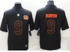 Cincinnati Bengals #9 Joe Burrow Black Throwback Limited Jersey