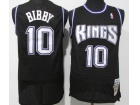 Sacramento Kings #10 Mike Bibby Black Throwback Jersey