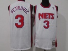 Brooklyn Nets #3 Drazen Petrovic White Throwback Jersey