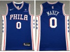 Nike Philadelphia 76ers #0 Tyrese Maxey Blue Jersey