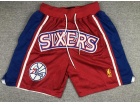 Philadelphia 76ers Red Just Don Shorts