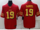 San Francisco 49ers #19 Deebo Samuel Red with Golden Number Limited Jersey