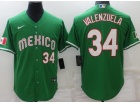 Los Angeles Dodgers #34 Fernando Valenzuela Green Mexico Jersey