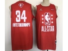 Nike Milwaukee Bucks #34 Giannis Antetokounmpo Red 2022 All Star Jersey