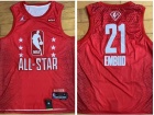 Philadelphia 76ers #21 Joel Embiid Red 2022 All Star Jersey