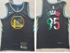 Nike Golden State Warriors #95 Juan Tossano Black 75th City Jersey