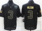 Denver Broncos #3 Russell Wilson Black Salute To Service Jersey