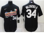 Nike Los Angeles Dodgers #34 Fernando Valenzuela Black Dodgers Jersey