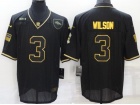 Denver Broncos #3 Russell Wilson Black Golden Salute To Service Jersey