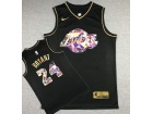 Los Angeles Lakers #24 Kobe Bryant Diamond Black Golden Jersey