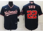 Nike Washington Nationals #22 Juan Soto Blue Cool Base Jersey