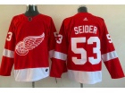 Adidas Detroit Red Wings #53 Moritz Seider Red Hockey Jersey