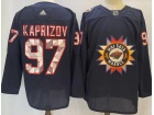 Adidas Minnesota Wild #97 Kirill Kaprizov Blue Jersey