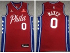 Nike Philadelphia 76ers #0 Tyrese Maxey Red Jersey