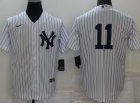 Nike New York Yankees #11 White Cool Base Jersey