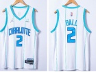 Jordan Charlotte Hornets #2 Lamelo Ball White 75th Edition Jersey