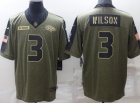 Denver Broncos #3 Russell Wilson Green Salute To Service Jersey