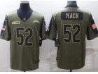 Los Angeles Chargers #52 Khalil Mack Green Salute To Service Jersey