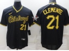 Nike Pittsburgh Pirates #21 Robert Clemente Black 2022 Cool Base Jersey