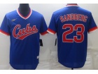 Nike Chicago Cubs #23 Ryne Sandberg Blue Cubs Throwback Jersey