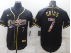 Nike Los Angeles Dodgers #7 Julio Urias Black RainBow Jersey