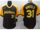 Nike San Diego Padres #31 Dave Winfield Brown Throwback Jersey