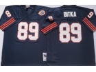 Chicago Bears #89 Mike Ditka Blue With Big Number Throwback Jersey